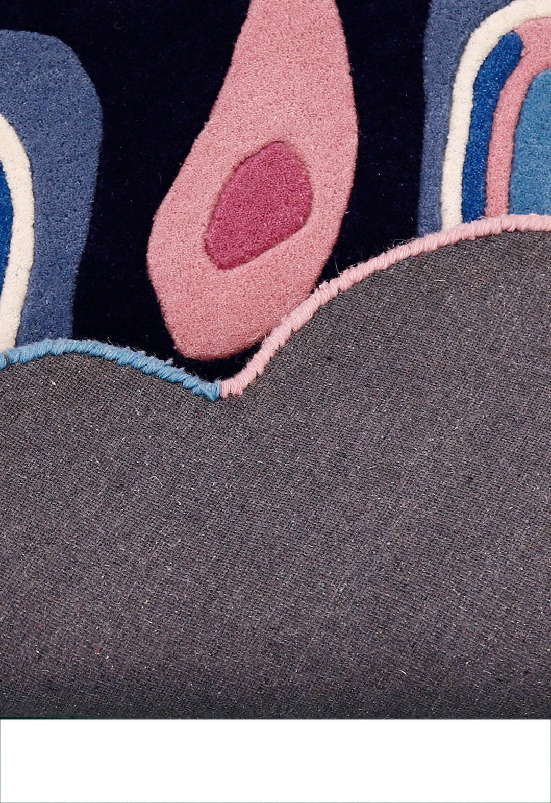 Berry Ripple Blue And Pink Hand Tufted 4x6 Wool Area Rug - The Rug Decor