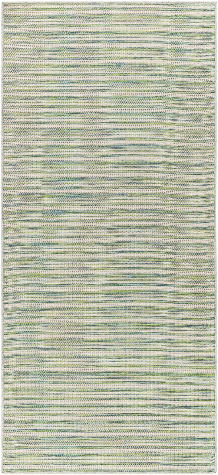 Bess Modern Stripe Pattern Green Area Rug - The Rug Decor