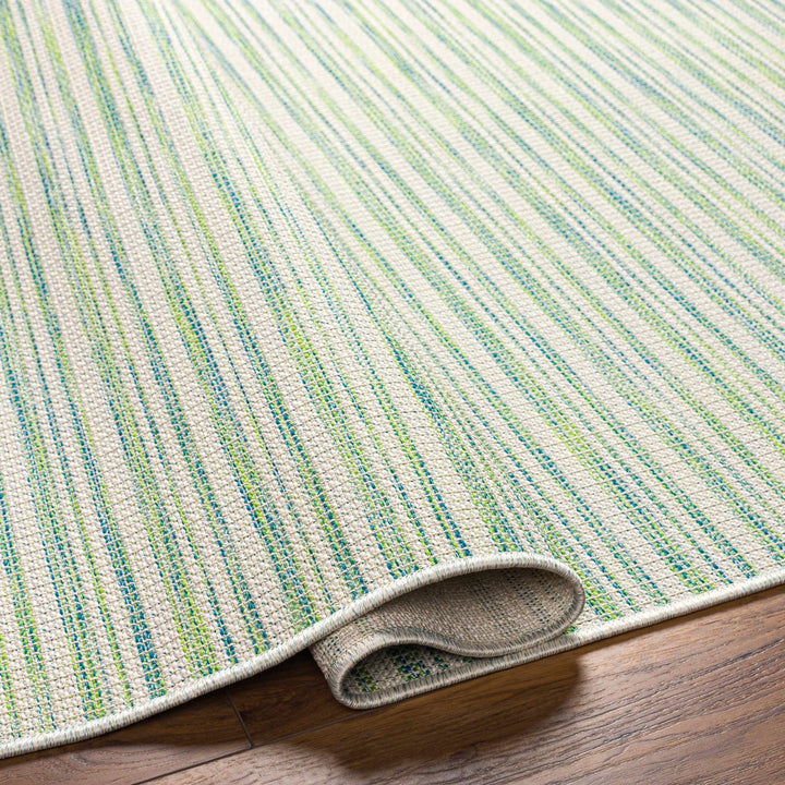 Bess Modern Stripe Pattern Green Area Rug - The Rug Decor