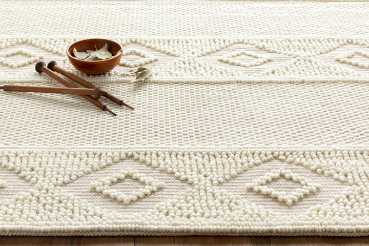 Bethlehem Ivory Modern Style Hand Woven Area Rug