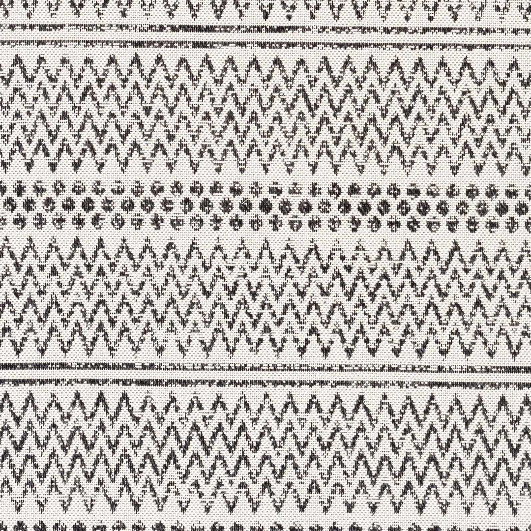 Bewbush Modern Style Ivory And Black Washable Area Rug
