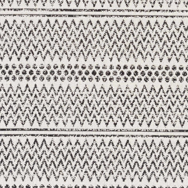 Bewbush Modern Style Ivory And Black Washable Area Rug