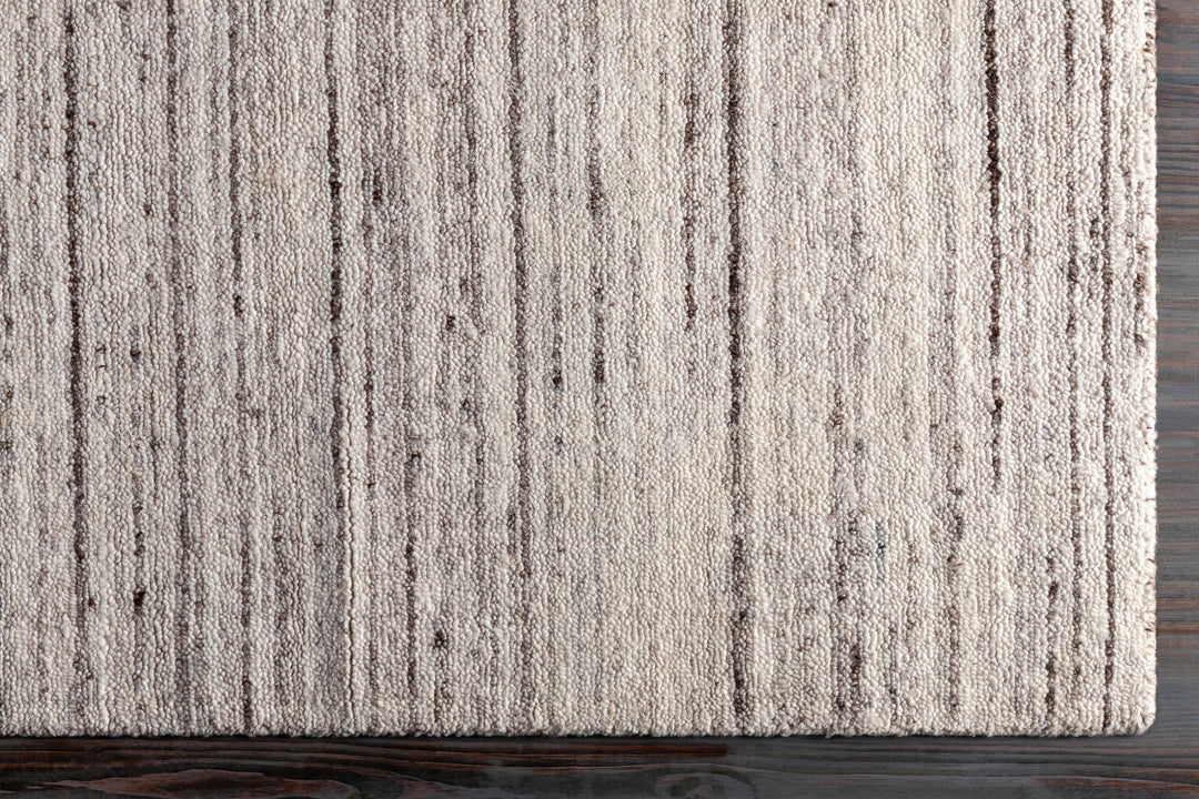 Beykoz Modern Style Ivory And Brown Hand Loom Area Rug