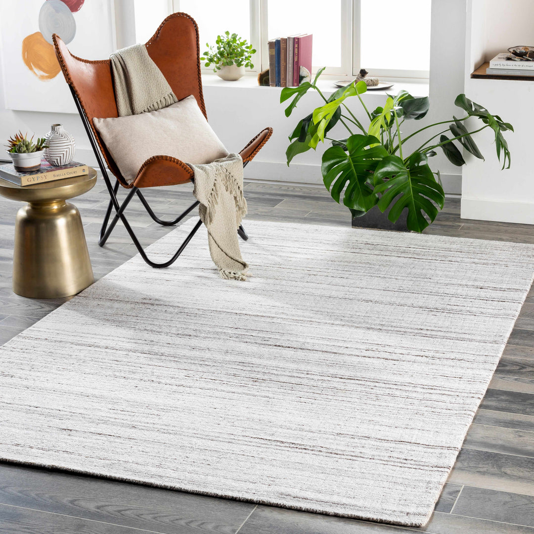 Beykoz Modern Style Ivory And Brown Hand Loom Area Rug