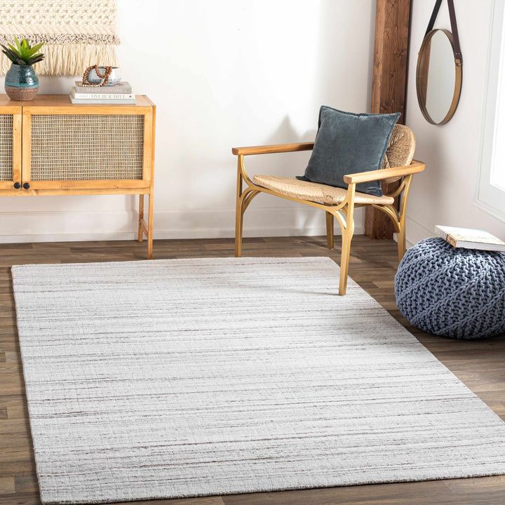 Beykoz Modern Style Ivory And Brown Hand Loom Area Rug
