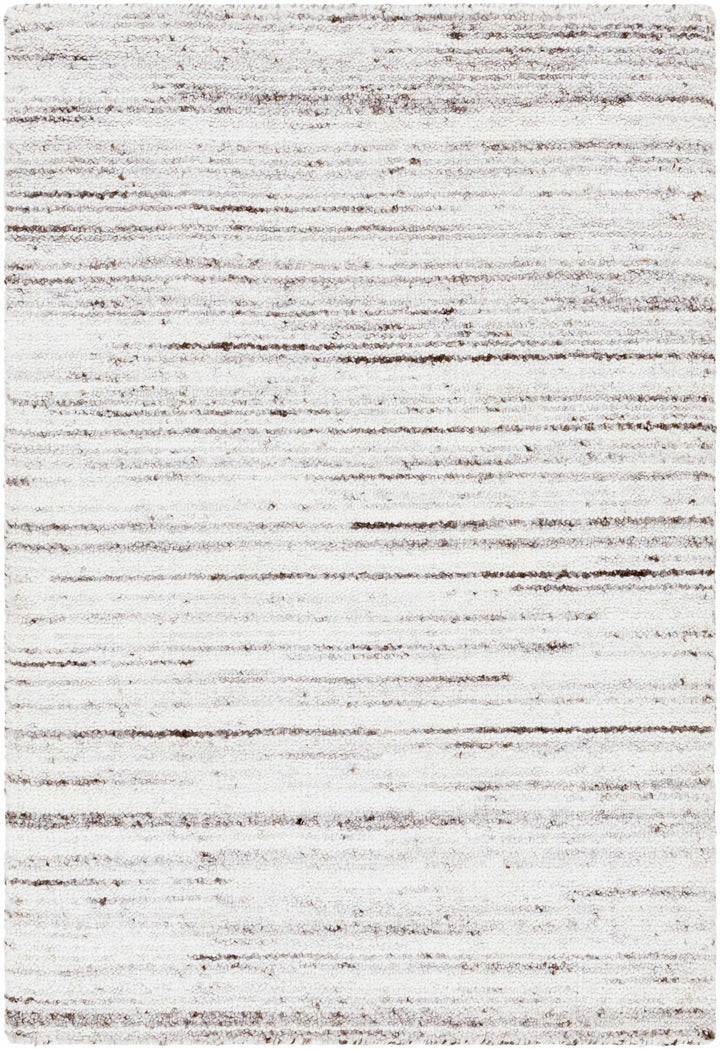Beykoz Modern Style Ivory And Brown Hand Loom Area Rug - The Rug Decor