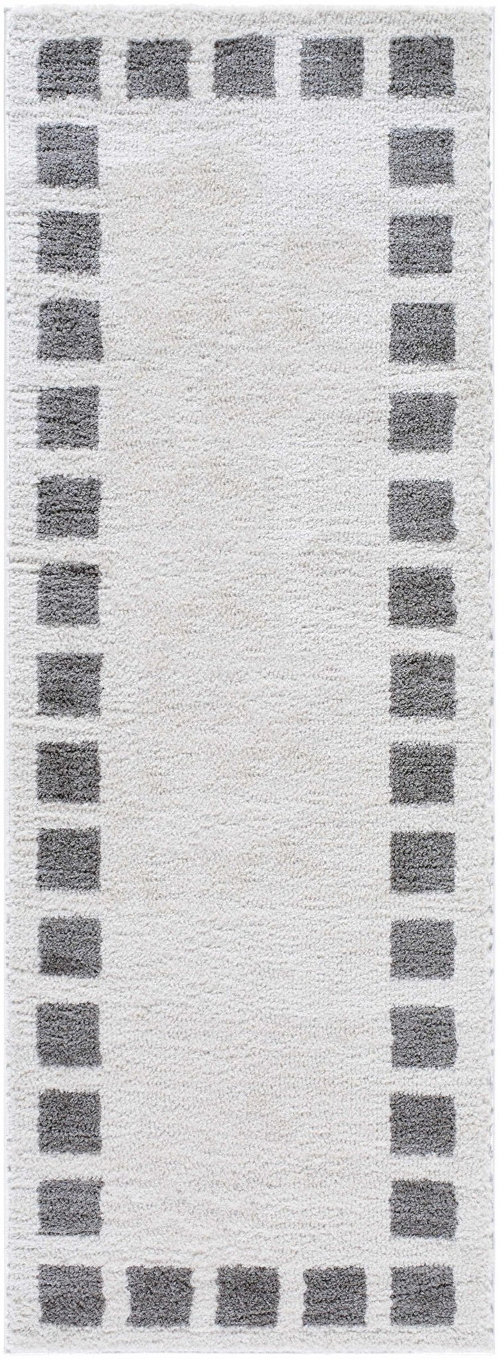 Beynon Modern Geometrical Beige And Charcoal Washable Area Rug - The Rug Decor