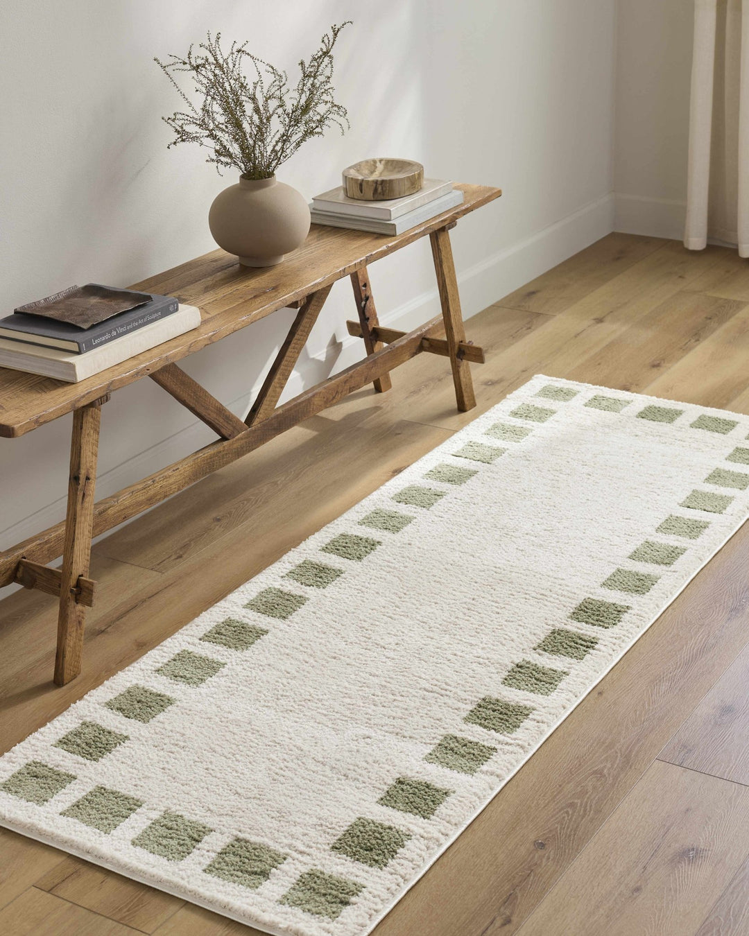 Beynon Modern Geometrical Beige And Green Area Rug - The Rug Decor