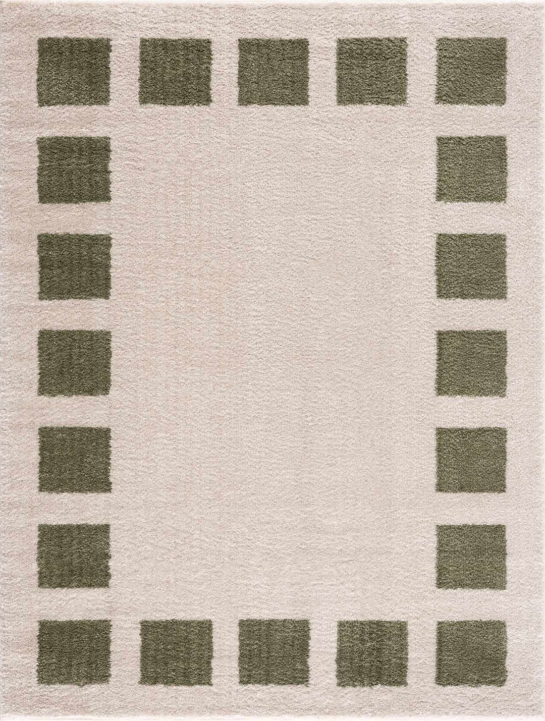 Beynon Modern Geometrical Beige And Green Area Rug - The Rug Decor