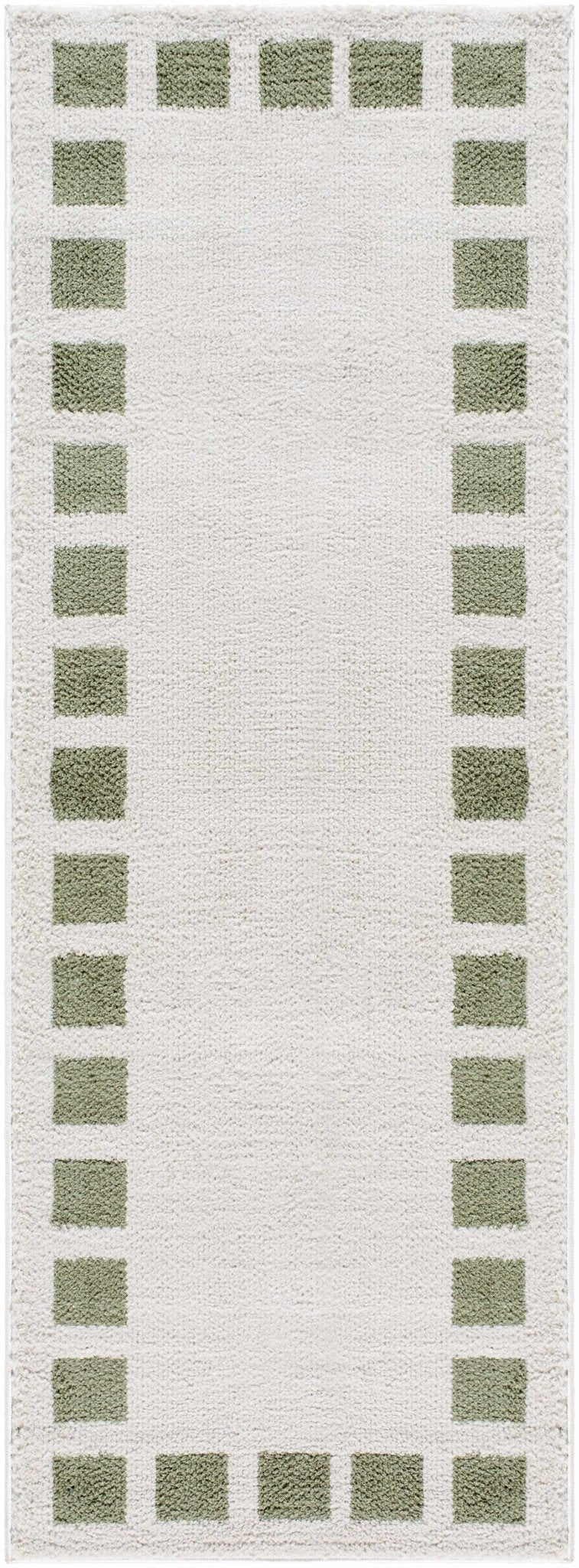 Beynon Modern Geometrical Beige And Green Area Rug - The Rug Decor