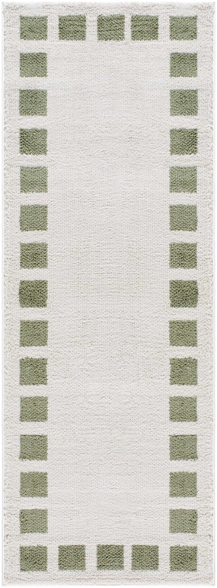 Beynon Modern Geometrical Beige And Green Area Rug - The Rug Decor