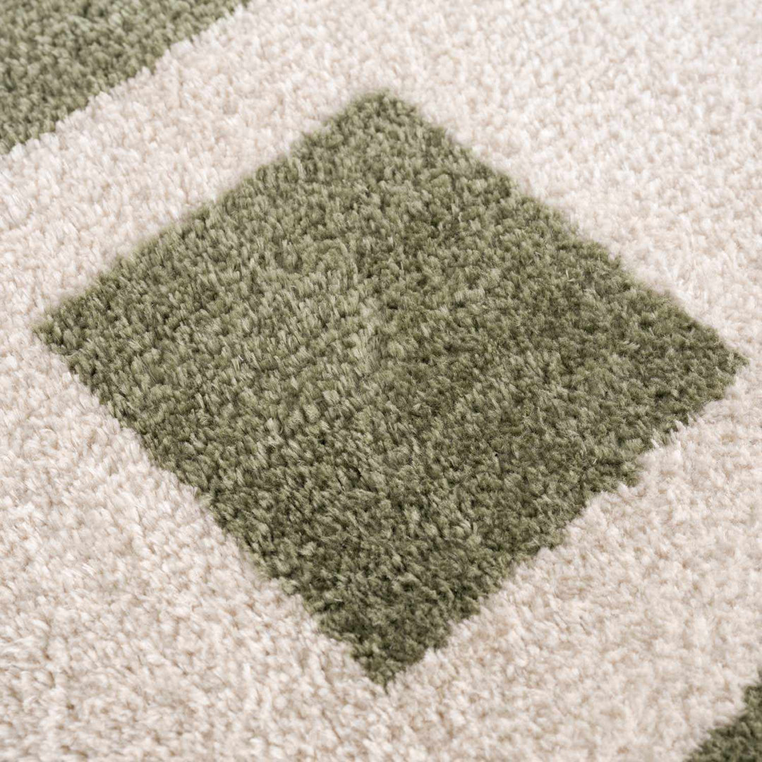 Beynon Modern Geometrical Beige And Green Area Rug - The Rug Decor