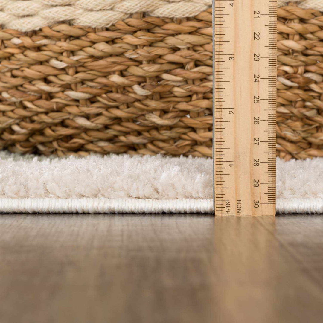 Beynon Modern Geometrical Beige And Green Area Rug - The Rug Decor
