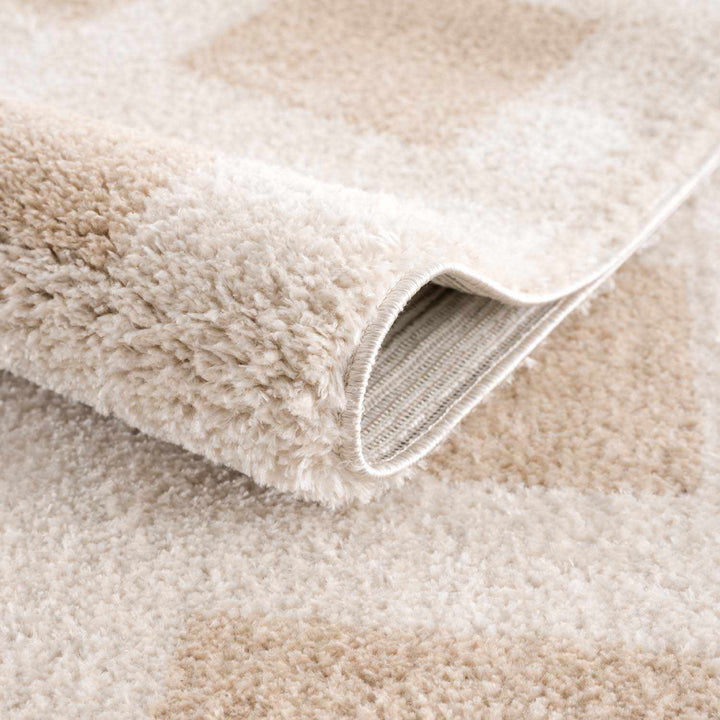 Beynon Modern Geometrical Beige Washable Area Rug - The Rug Decor
