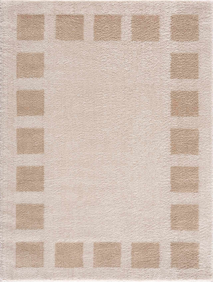 Beynon Modern Geometrical Beige Washable Area Rug - The Rug Decor