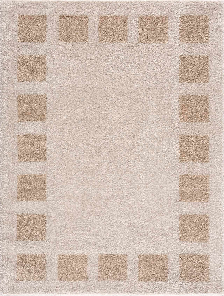 Beynon Modern Geometrical Beige Washable Area Rug - The Rug Decor
