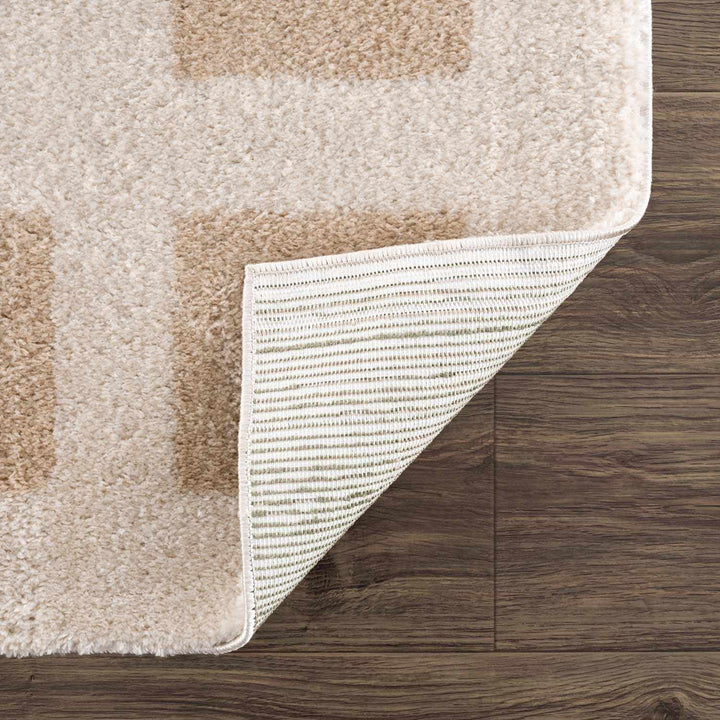 Beynon Modern Geometrical Beige Washable Area Rug - The Rug Decor