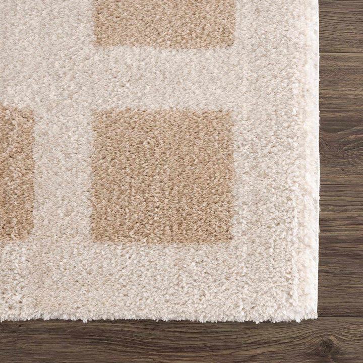 Beynon Modern Geometrical Beige Washable Area Rug - The Rug Decor