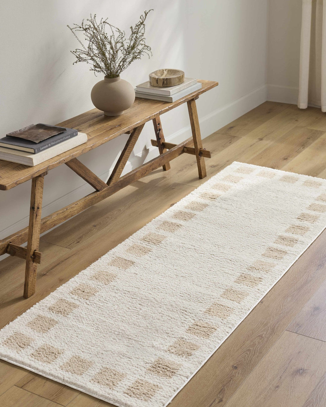 Beynon Modern Geometrical Beige Washable Area Rug - The Rug Decor