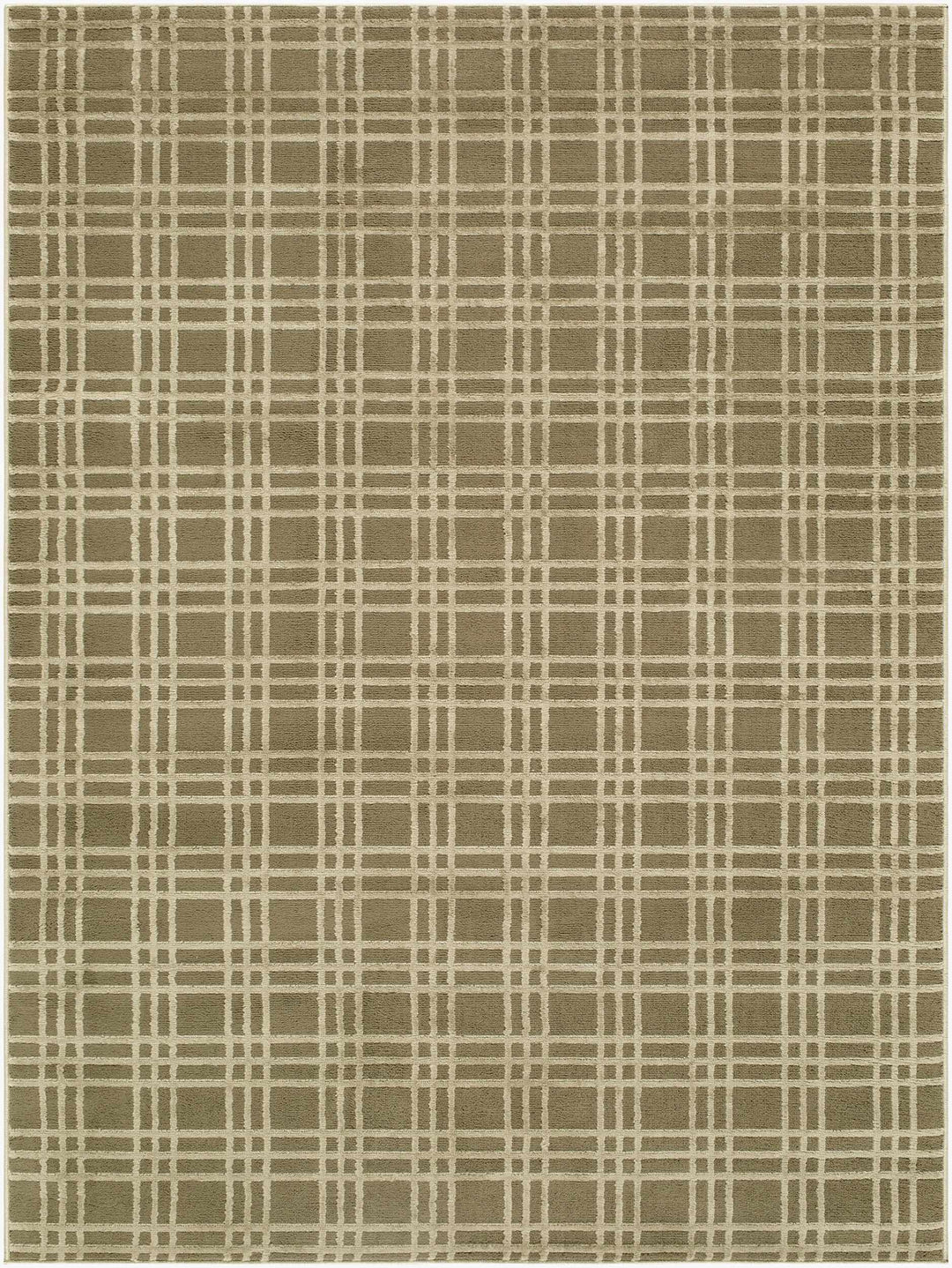Eliseo Modern Geometrical Design Olive Area Rug