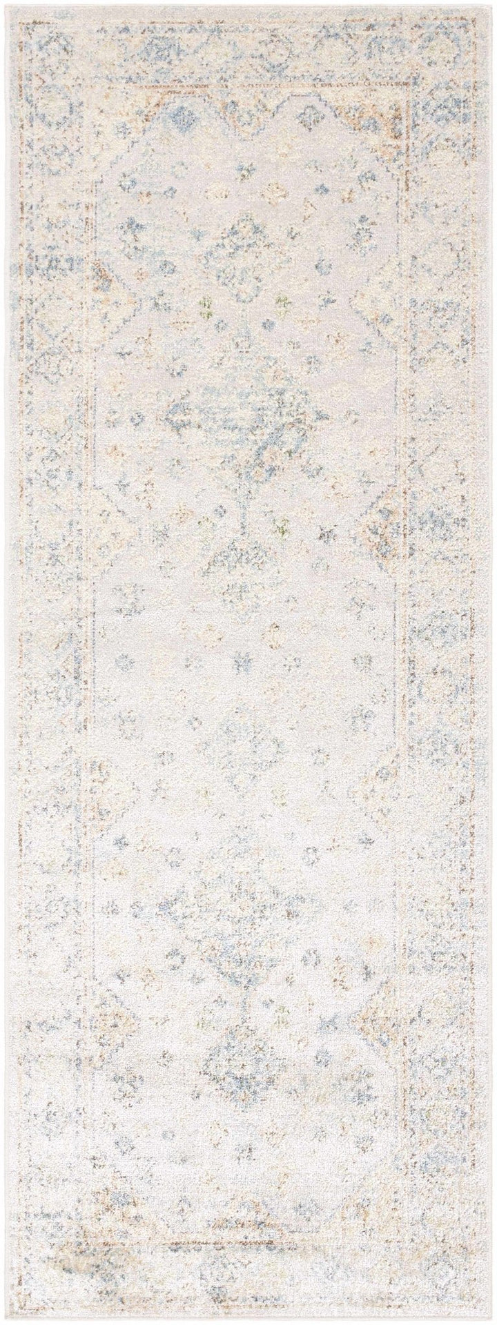 Bhavya Traditional Style Beige And Blue Washable Area Rug - The Rug Decor