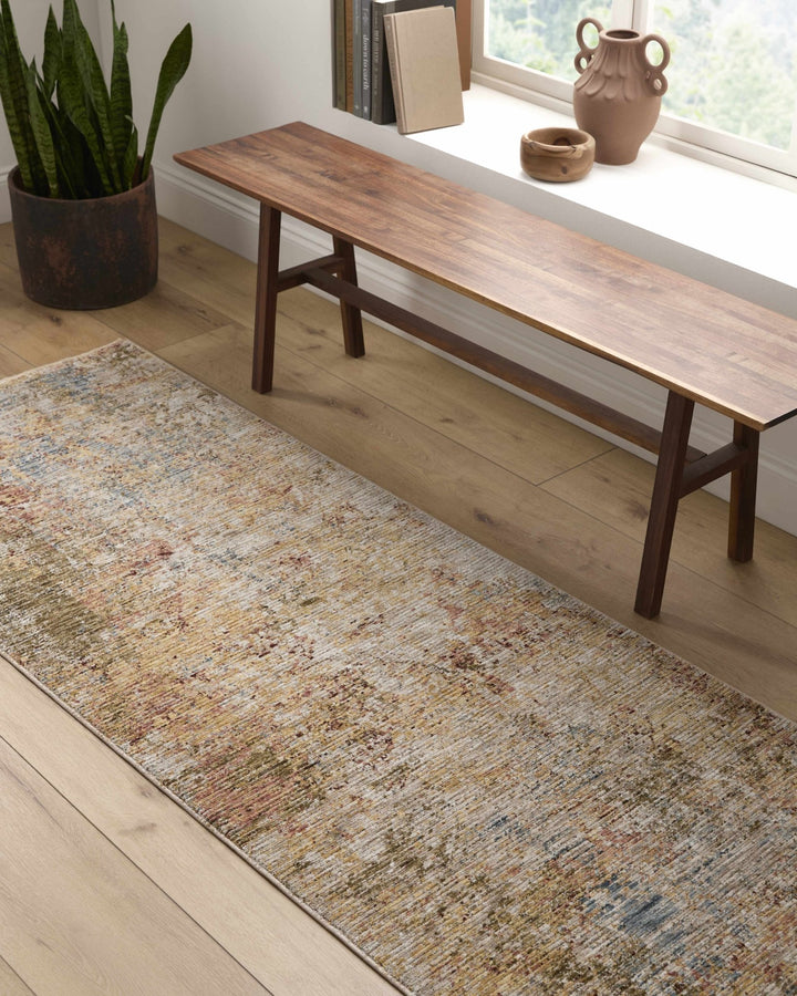 Bice Contemporary Abstract Design Rust And Beige Area Rug - The Rug Decor