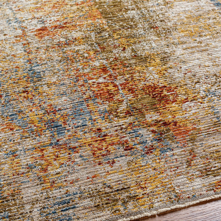 Bice Contemporary Abstract Design Rust And Beige Area Rug - The Rug Decor