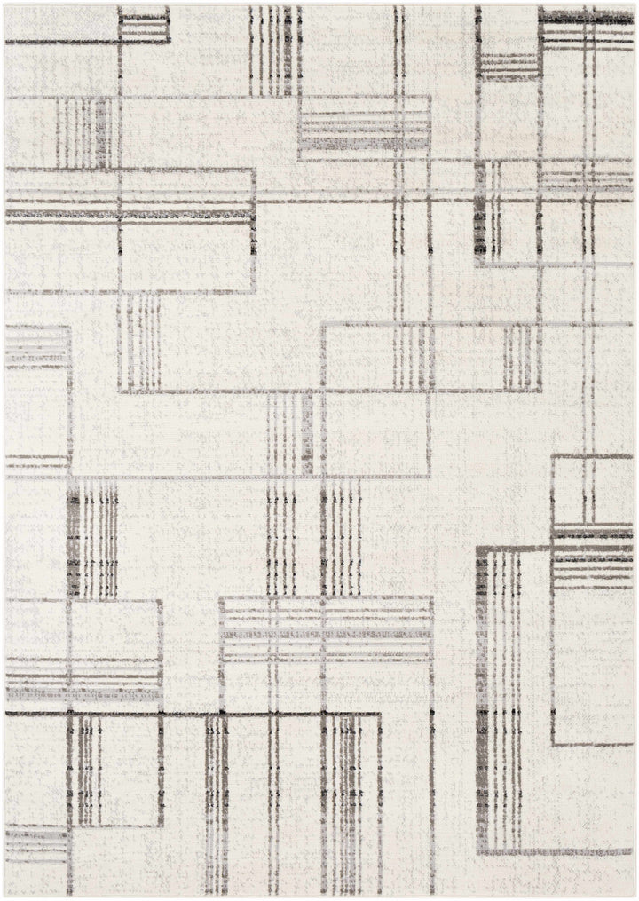 Bidwill Modern Style Ivory And Gray Area Rug