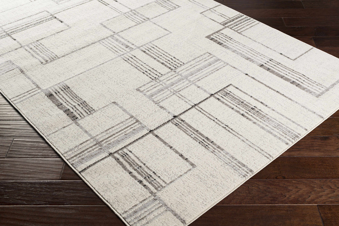 Bidwill Modern Style Ivory And Gray Area Rug