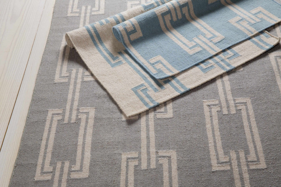 Billerica Modern Geometric Design Beige Hand Woven Wool Rug - The Rug Decor