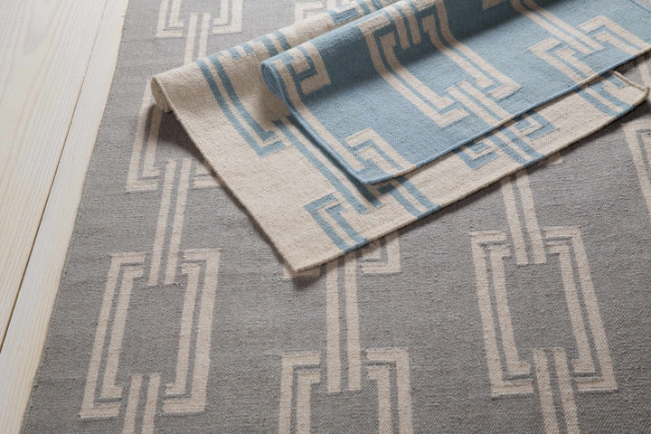 Billerica Modern Geometric Design Beige Hand Woven Wool Rug - The Rug Decor