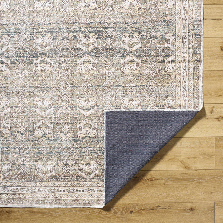 Billie Traditional Style Beige And Brown Washable Rug - The Rug Decor