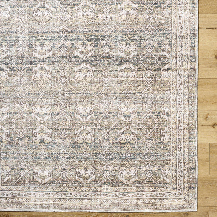Billie Traditional Style Beige And Brown Washable Rug - The Rug Decor