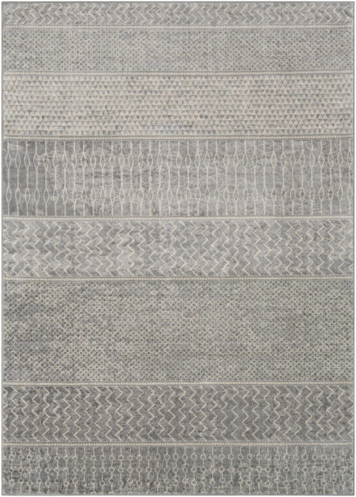 Bingham Modern Geometrical Design Gray Area Rug