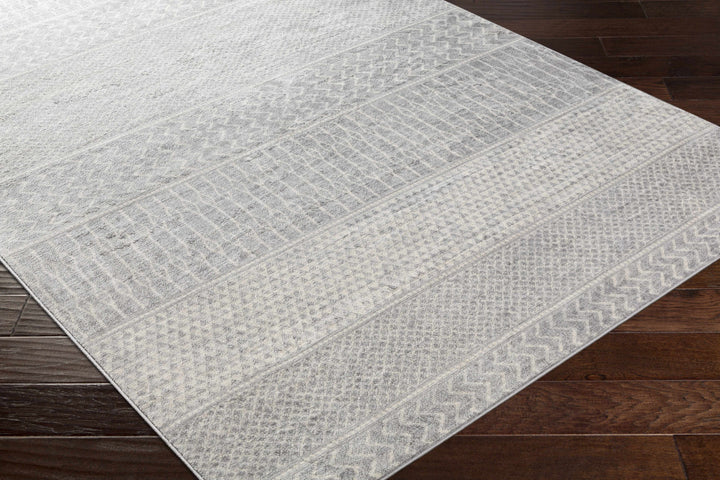 Bingham Modern Geometrical Design Gray Area Rug