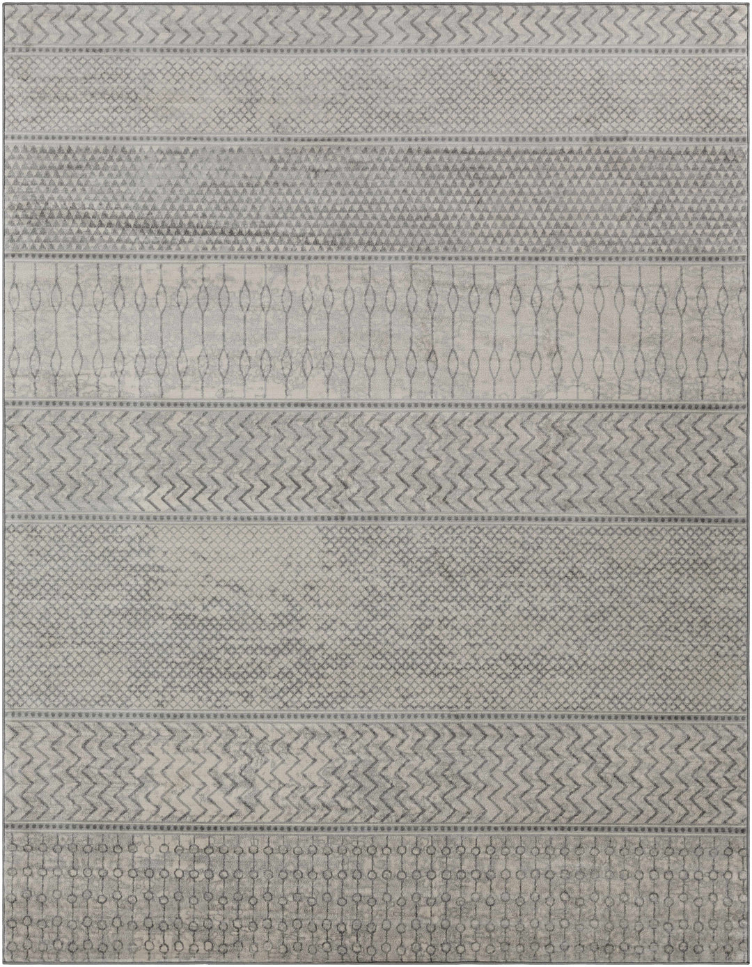 Bingham Modern Geometrical Design Gray Area Rug