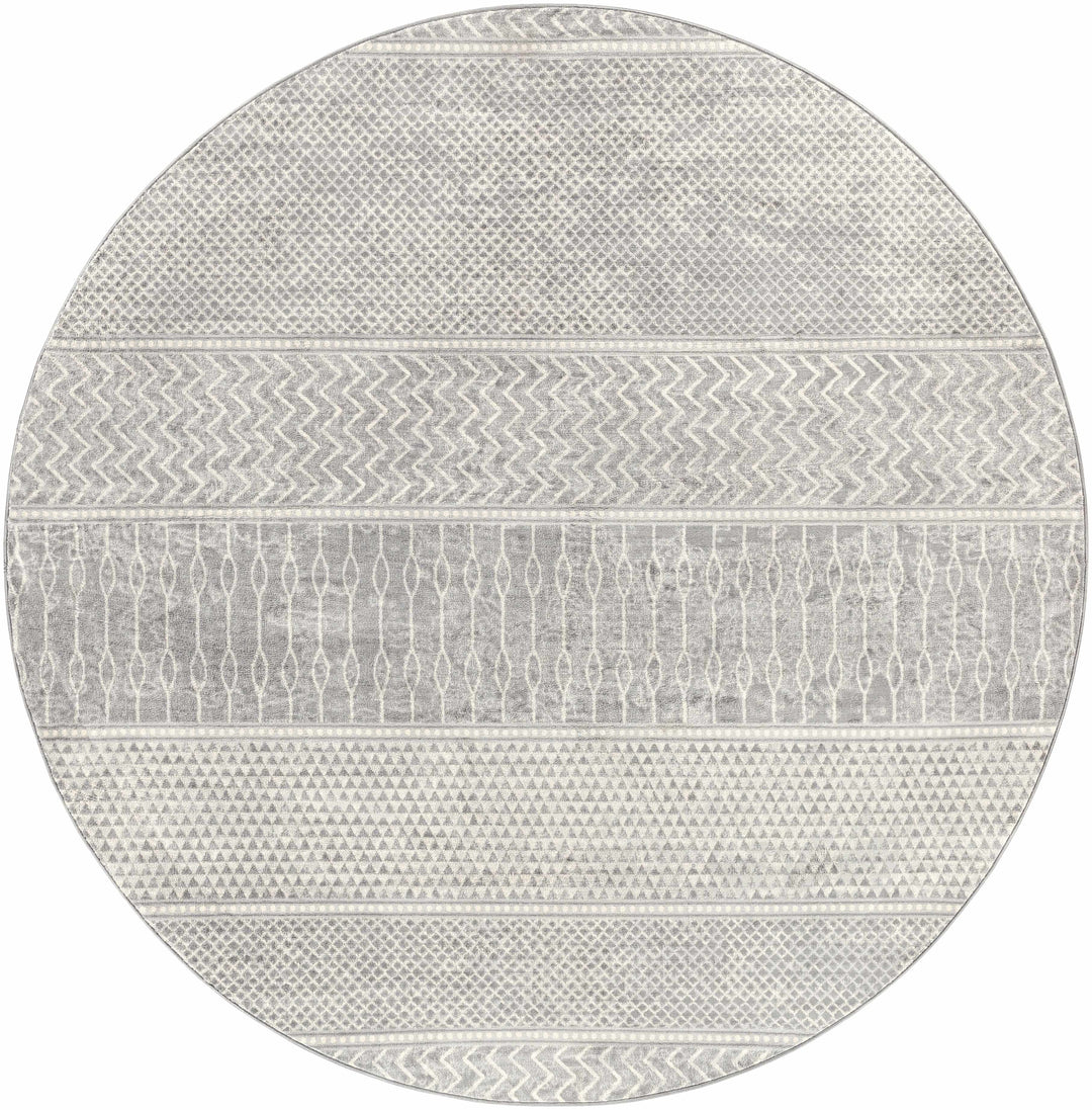 Bingham Modern Geometrical Design Gray Area Rug
