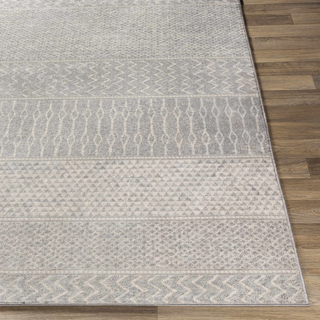 Bingham Modern Geometrical Design Gray Area Rug