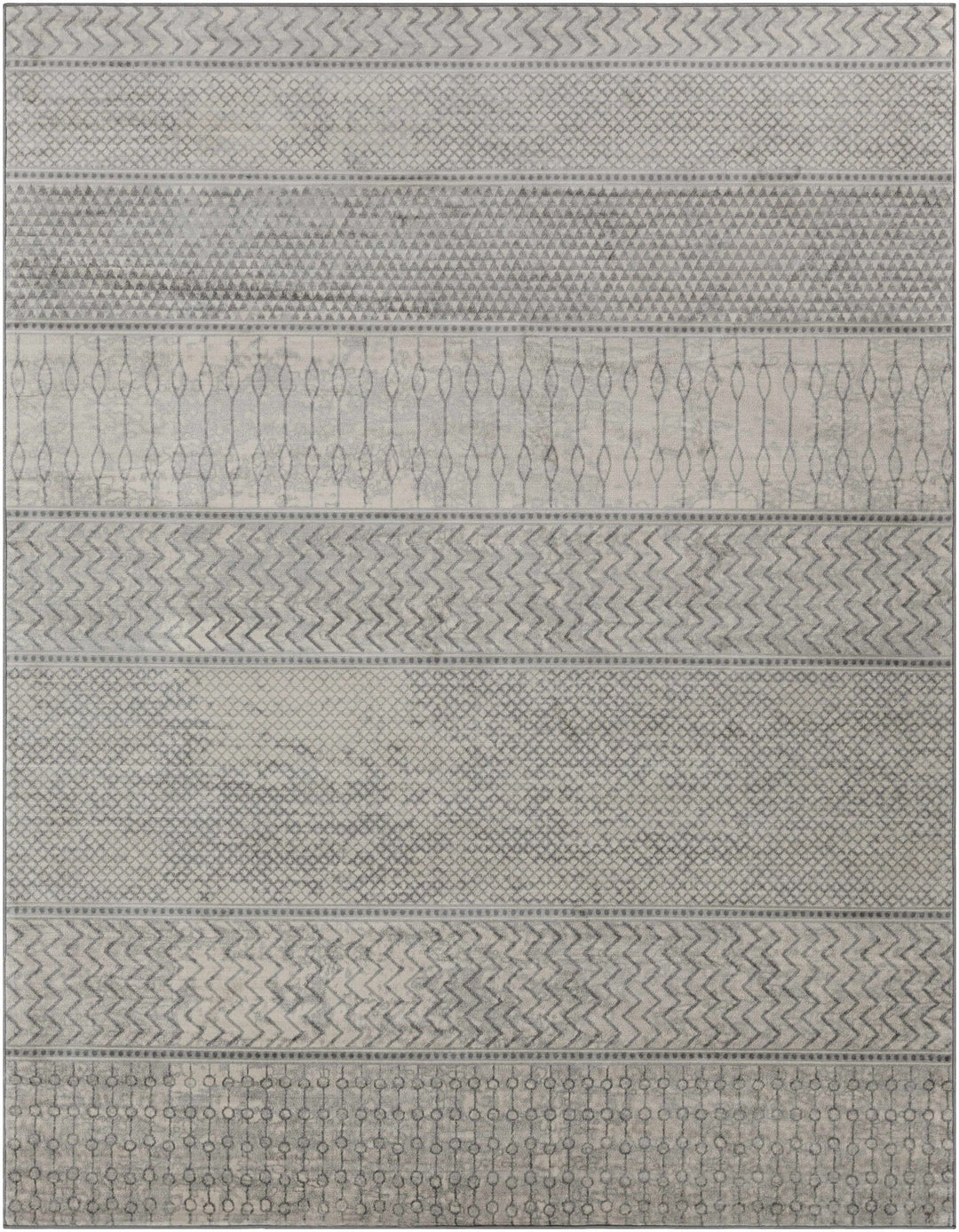 Bingham Modern Geometrical Design Gray Area Rug - The Rug Decor