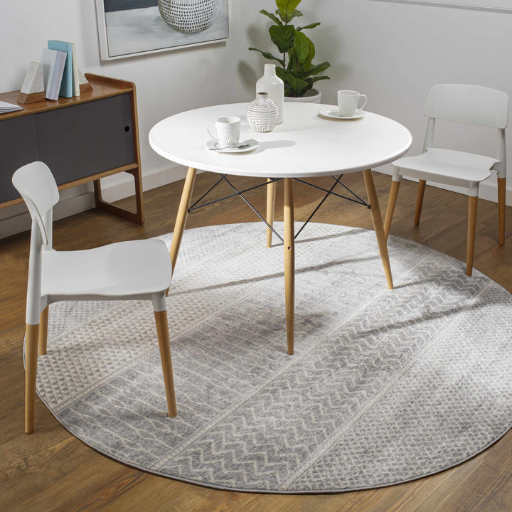 Bingham Modern Geometrical Design Gray Area Rug