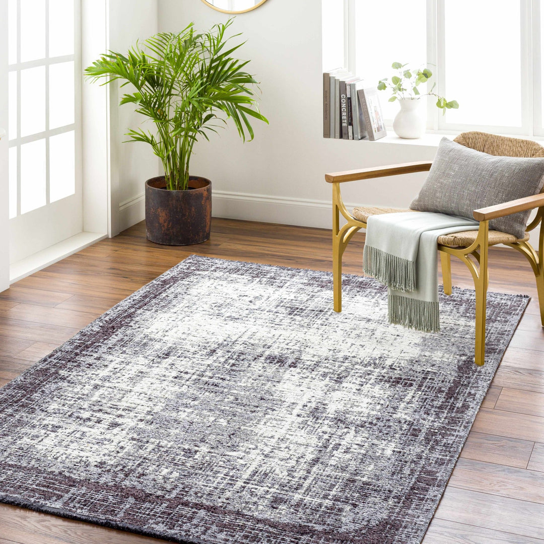 Binh Appa Modern Abstract Design Charcoal Area Rug - The Rug Decor