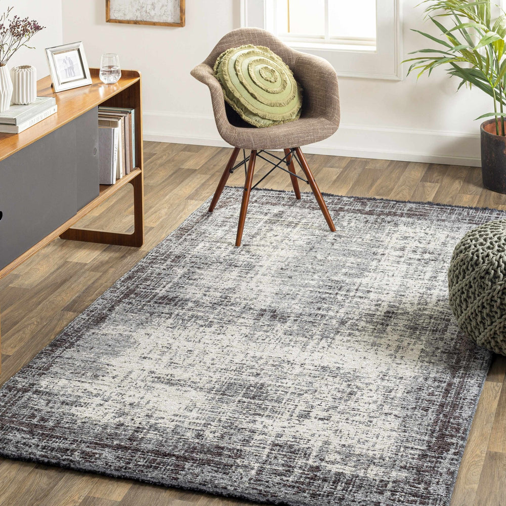 Binh Appa Modern Abstract Design Charcoal Area Rug - The Rug Decor