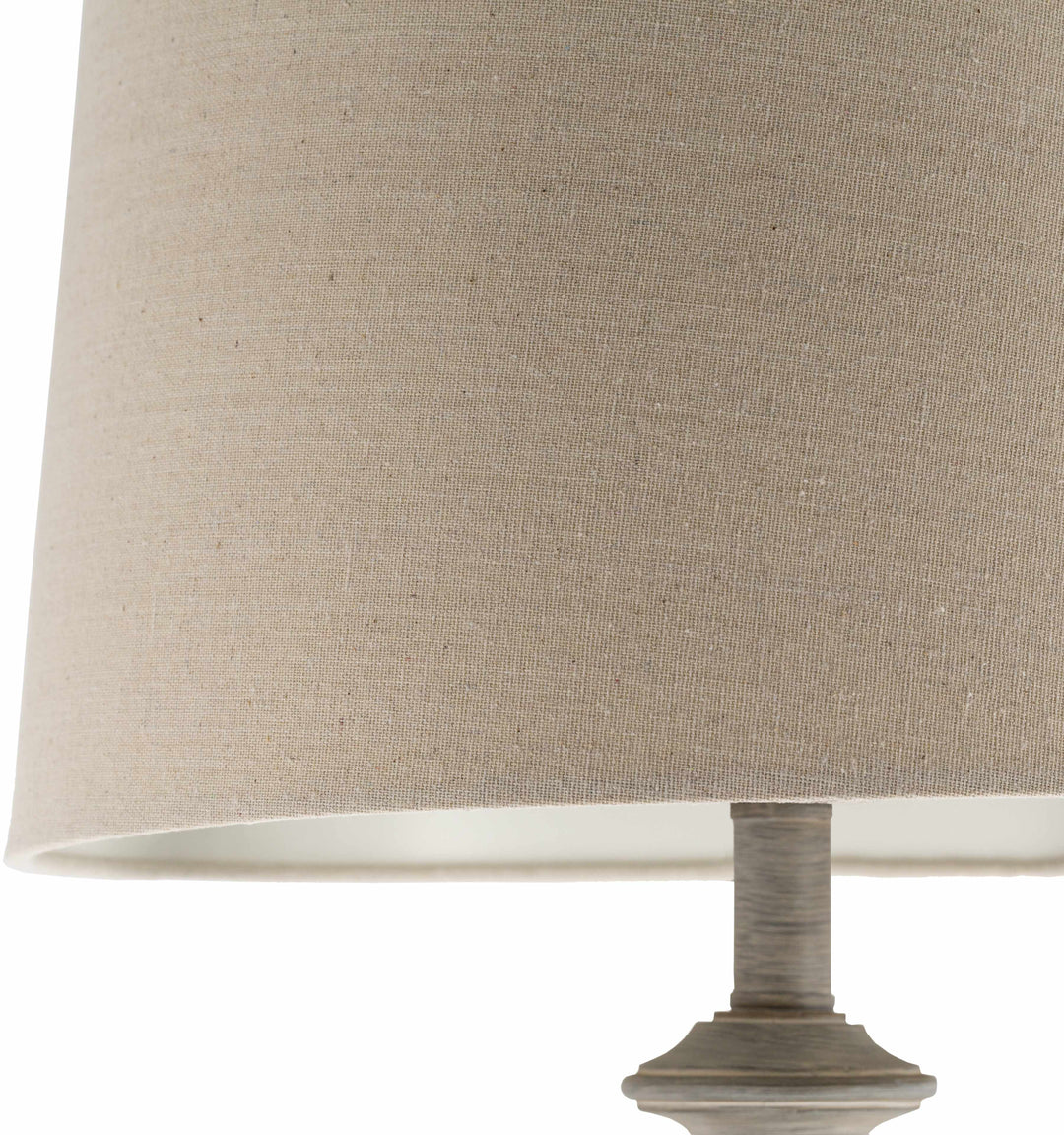Binidayan Traditional Floor Lamp – Gray Resin Base & Linen Shade