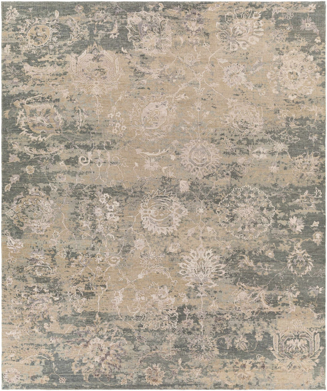 Binonga Traditional Beige And Gray Hand Knotted Area Rug - The Rug Decor