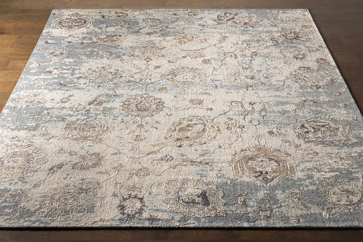 Binonga Traditional Beige And Gray Hand Knotted Area Rug - The Rug Decor