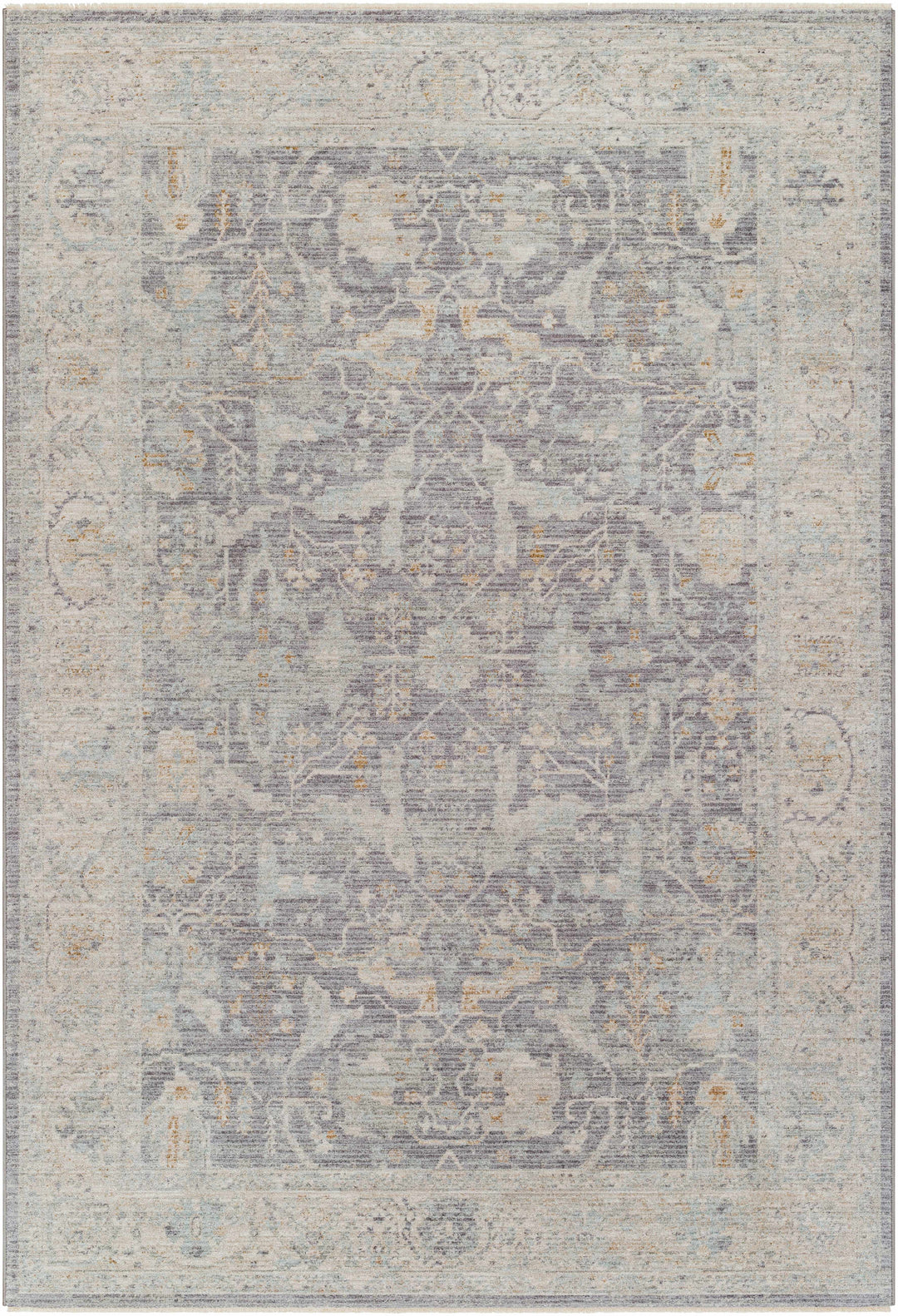 Binx Traditional Style Gray And Ivory Rug