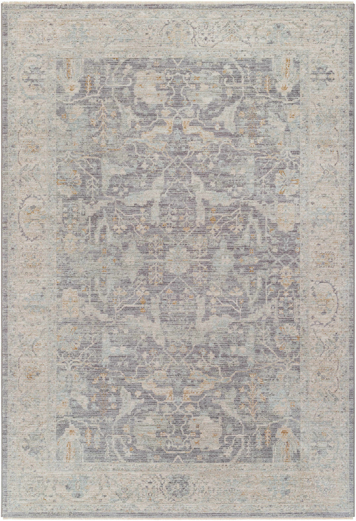 Binx Traditional Style Gray And Ivory Rug