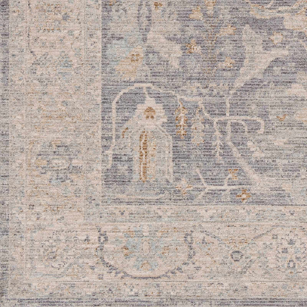 Binx Traditional Style Gray And Ivory Rug
