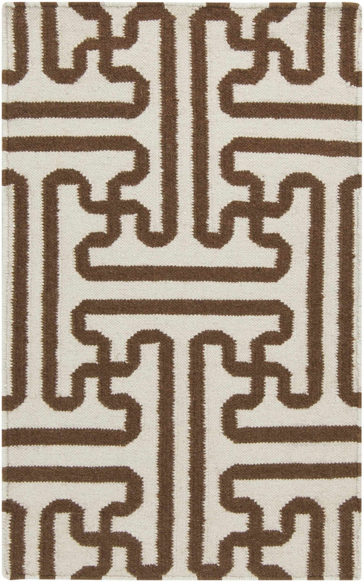 Bippus Contemporary Geometrical Brown And Ivory Rug - The Rug Decor
