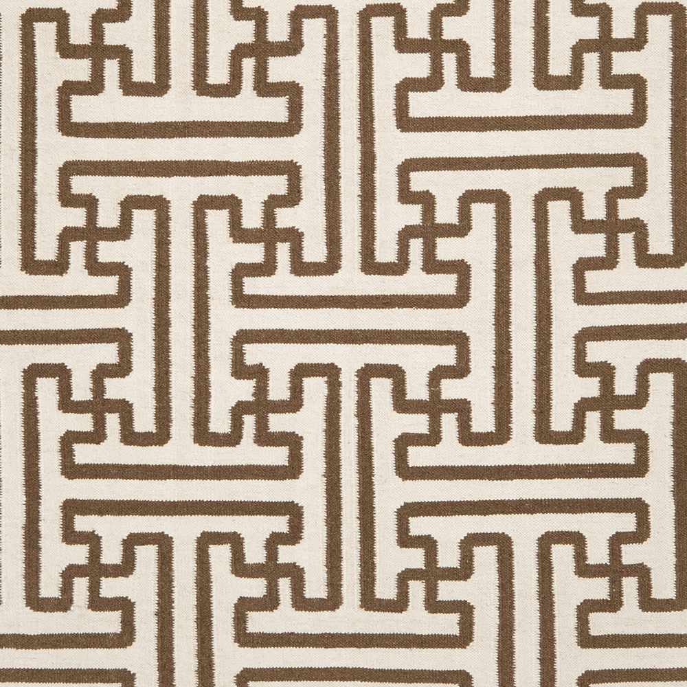 Bippus Contemporary Geometrical Brown And Ivory Rug - The Rug Decor